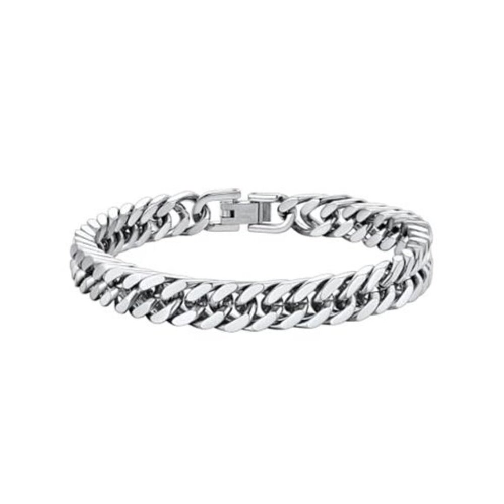 316L Stainless Steel Cuban Link Bracelet 8 mm Mens 8.3"